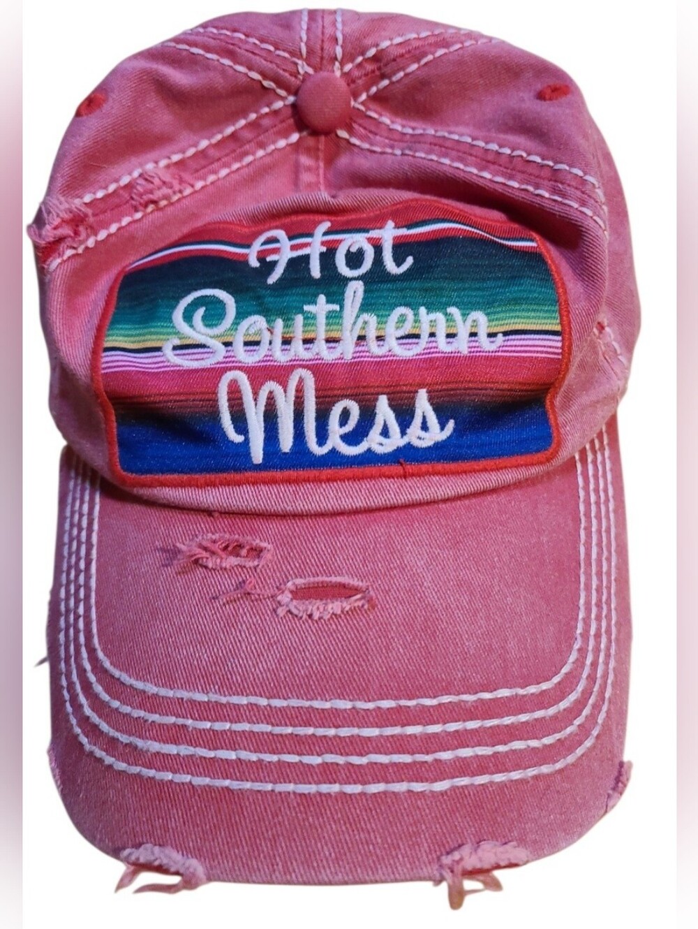 Kbethos Hot Southern Mess Manufacturers Distressed Baseball Cap HAT